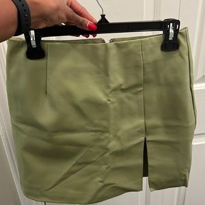 Forever 21 Mint Green Leather Skirt Set